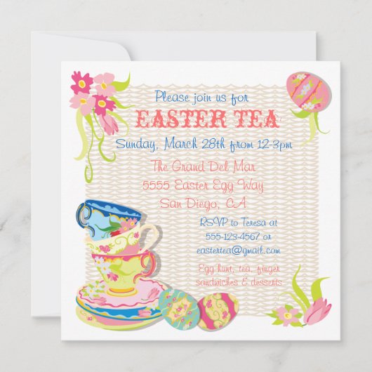 Victoriaans Paasbrunch-uitnodigingen Kaart (Voorkant)