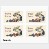  Victoriaans paasbundel, eieren en bloemen Rechthoekige Sticker (Vel)