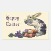  Victoriaans paasbundel, eieren en bloemen Rechthoekige Sticker (Voorkant)
