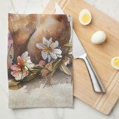 Victoriaans  paasbundel en bloemen keuken theedoek (Quarter Fold)