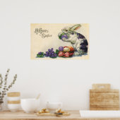  Victoriaans paasbundel en paaseieren Poster (Keuken)