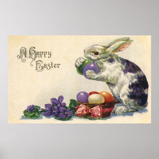  Victoriaans paasbundel en paaseieren Poster (Voorkant)