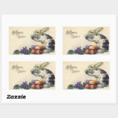  Victoriaans paasbundel en paaseieren Rechthoekige Sticker (Vel)