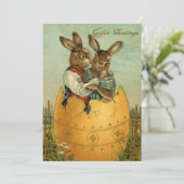  Victoriaans paasbundels in een goudeieren Kaart (Staand voorkant)