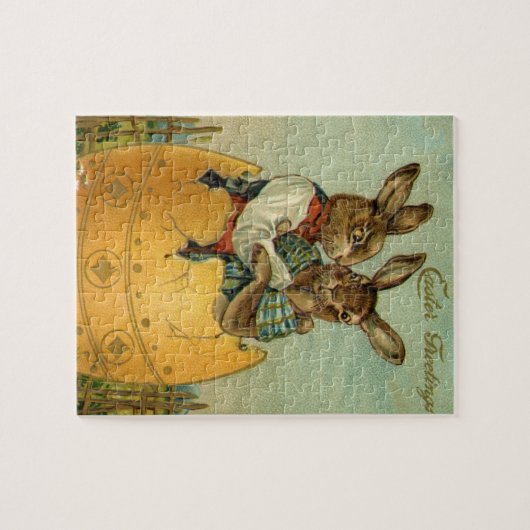 Victoriaans paasbundels in een goudeieren Legpuzzel (Horizontaal)