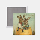 Victoriaans paasbundels in een goudeieren Magneet (Voorkant / Achterkant)