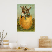  Victoriaans paasbundels in een goudeieren Poster (Keuken)