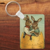  Victoriaans paasbundels in een goudeieren Sleutelhanger (Voorkant)