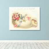 Victoriaans paaschic en eicel canvas afdruk (Insitu (Houten vloer))