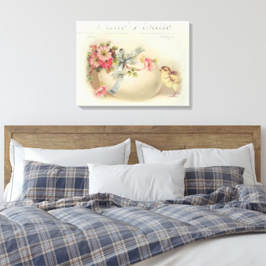 Victoriaans paaschic en eicel canvas afdruk (Insitu (Slaapkamer))