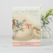 Victoriaans paaschic en eicel kaart (Staand voorkant)