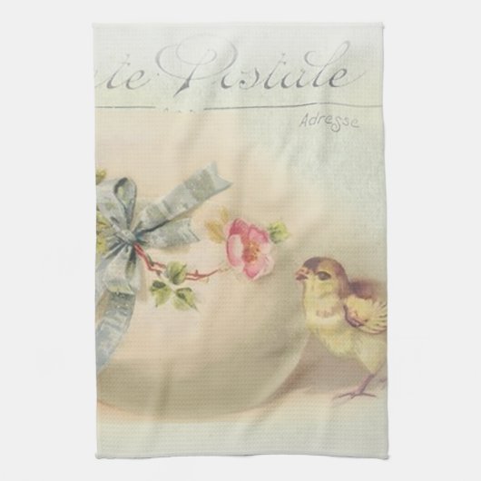 Victoriaans paaschic en eicel theedoek (Verticaal)