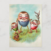 Victoriaans paasei familie Briefkaart (Voorkant)