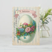 Victoriaans paaseiertante kaart (Staand voorkant)