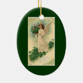  Victoriaans paasengel met bloemen Keramisch Ornament (Achterkant)