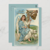  Victoriaans Paasengel met Schaap Briefkaart (Voorkant / Achterkant)