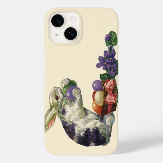 Victoriaans paashaas, bloemen en eitjes Case-Mate iPhone Case (Achterkant)