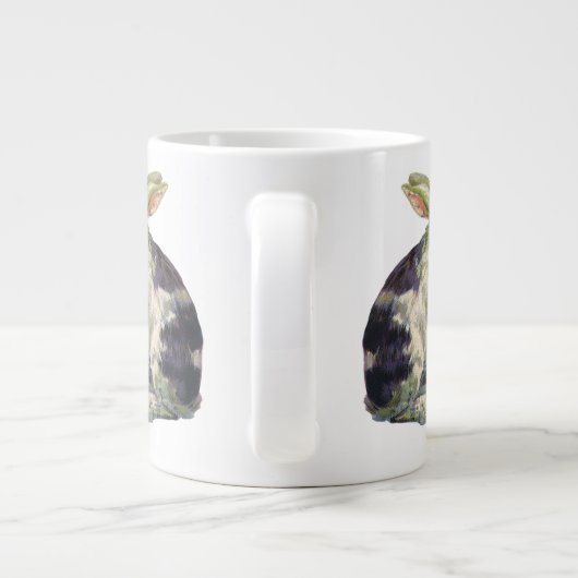  Victoriaans paashaas, bloemen en eitjes Grote Koffiekop (Achterkant)