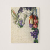 Victoriaans paashaas, bloemen en eitjes Legpuzzel (Verticaal)