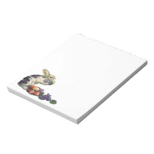  Victoriaans paashaas, bloemen en eitjes Notitieblok (Linkerzijde)