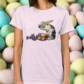  Victoriaans paashaas, bloemen en eitjes T-shirt