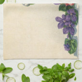 Victoriaans paashaas, bloemen en eitjes Theedoek (Gevouwen)