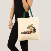 Victoriaans paashaas, bloemen en eitjes Tote Bag (Voorkant (product))