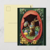  Victoriaans paashaas Briefkaart (Voorkant / Achterkant)