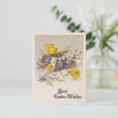 Victoriaans paaskaart Feestdagenkaart (Staand voorkant)