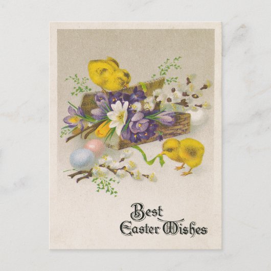 Victoriaans paaskaart Feestdagenkaart (Voorkant)