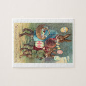  Victoriaans paasoorten met Bunnies Legpuzzel (Horizontaal)