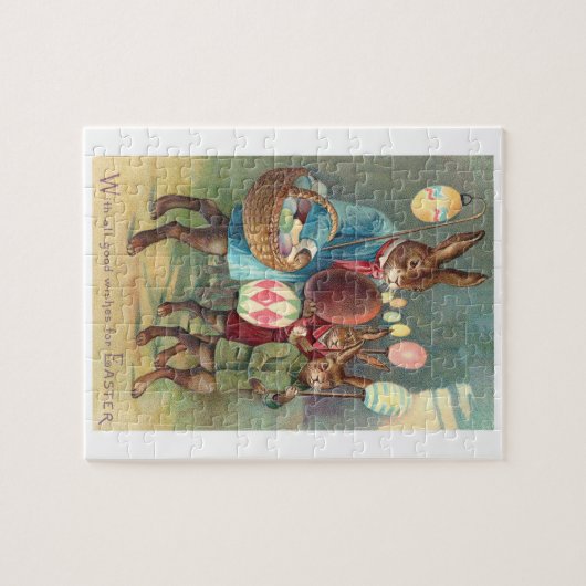  Victoriaans paasoorten met Bunnies Legpuzzel (Horizontaal)