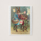  Victoriaans paasoorten met Bunnies Legpuzzel (Verticaal)