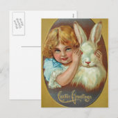 Victoriaans paaspost Verbergen op zoek Feestdagenkaart (Voorkant / Achterkant)