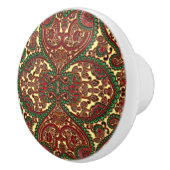 Victoriaans Paisley Boho Jewel Tonemred Green Keramische Knop (Rechts)
