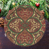 Victoriaans paisley patroon elegant rood groen gou papieren bordje