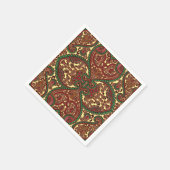 Victoriaans paisley patroon elegant rood groen gou servet (Hoek)