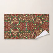 Victoriaans paisleypatroon elegant rood groen goud bad handdoek (Handdoek)