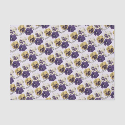 /Victoriaans PansyFlowers Tissuepapier (Voorkant)
