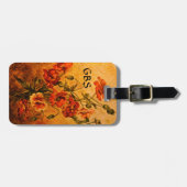 Victoriaans papavers Labels met aangepaste monogra (Voorkant horizontaal)