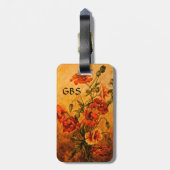 Victoriaans papavers Labels met aangepaste monogra (Achterkant verticaal)