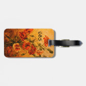 Victoriaans papavers Labels met aangepaste monogra (Achterkant horizontaal)