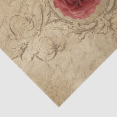 Victoriaans papier met schuifwiel en rode rozensta (Detail)