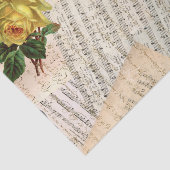 Victoriaans papier voor muziek en bloemen (Detail)
