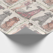  Victoriaans Papieren Doll met Jassen Cadeaupapier (Hoek)