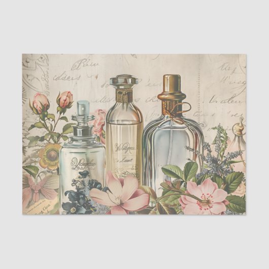  Victoriaans parfum decoupage tissue papier (Voorkant)