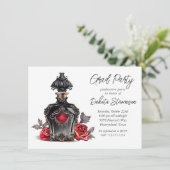 Victoriaans parfumfles en Rozen | AFSTUDEREN Kaart (Staand voorkant)