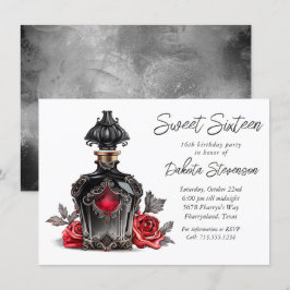 Victoriaans parfumfles en Rozen | Sweet Sixteen Kaart