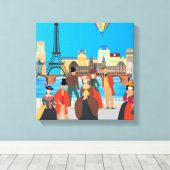 Victoriaans Parijs Canvas Afdruk (Insitu (Houten vloer))