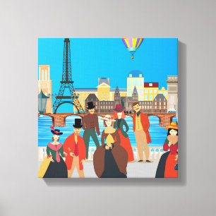 Victoriaans Parijs Canvas Afdruk